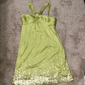 Olive Dress with Sequins by BCBGMaxazria